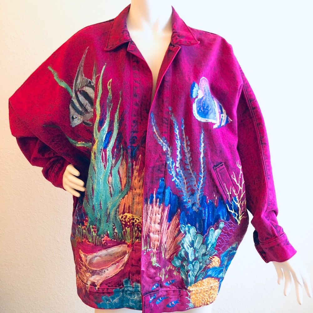 VTG 80’ s Sundance Dolman Oversized Hand Painted